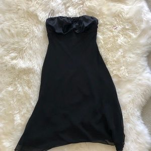 Little Black Dress - strapless w/ Lace up back